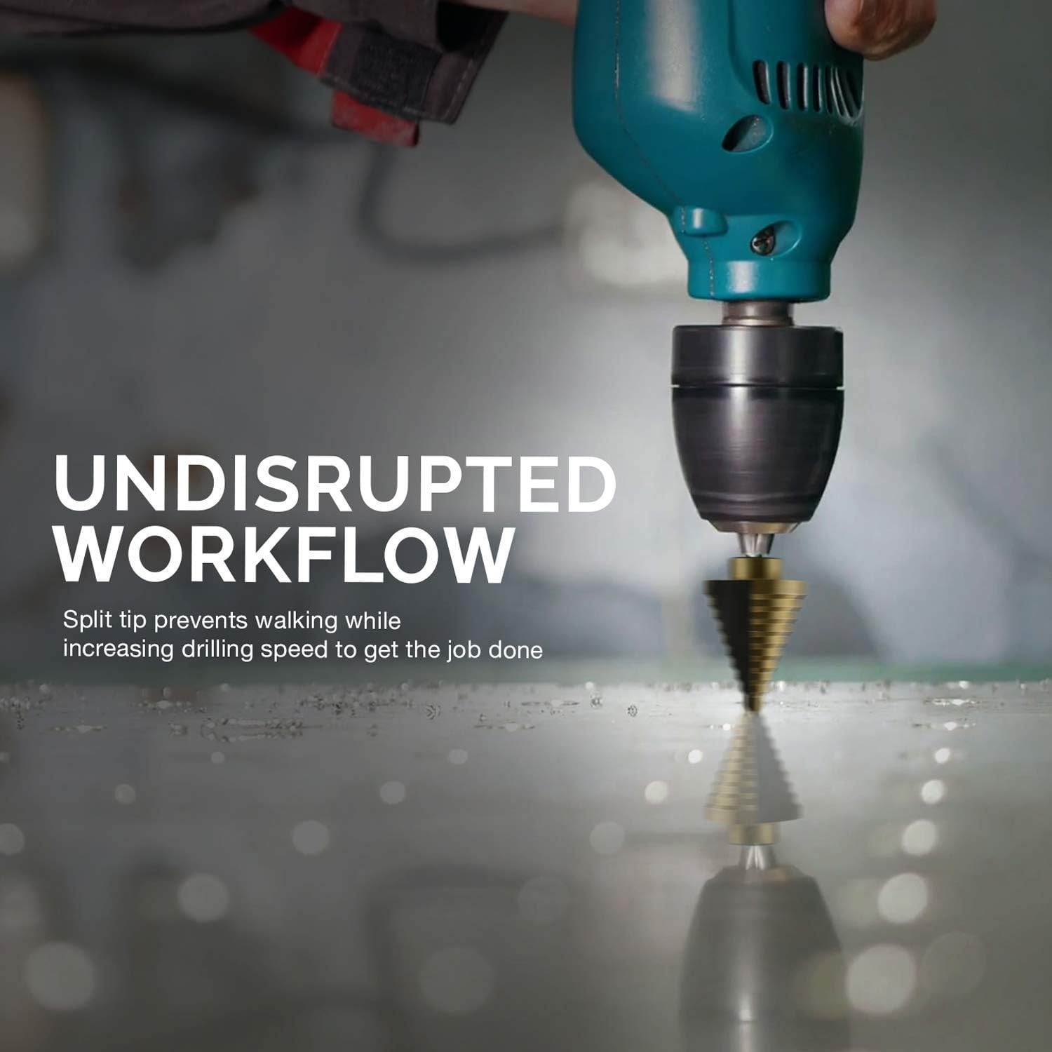 Neiko 10197A Titanium Step Drill Bit Set, High Speed Steel | 5-Piece Set | Total 50 Sizes : Everything Else