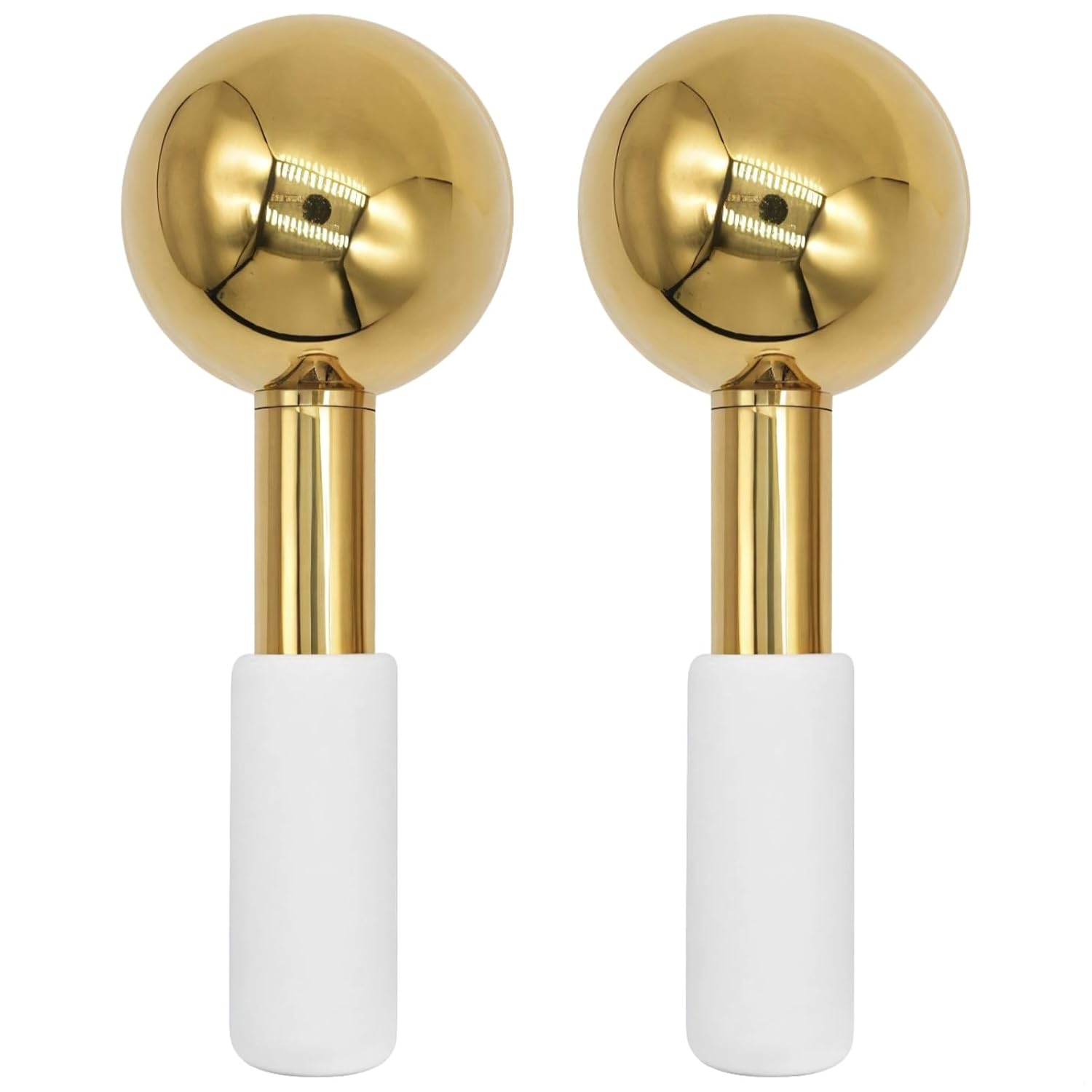 Set Of 2 Stainless Steel Ice Face Globes, Firming Roller Tool For Lifting Skin, Reduces Puffiness, Dark Circles, Easy To Clean Metal