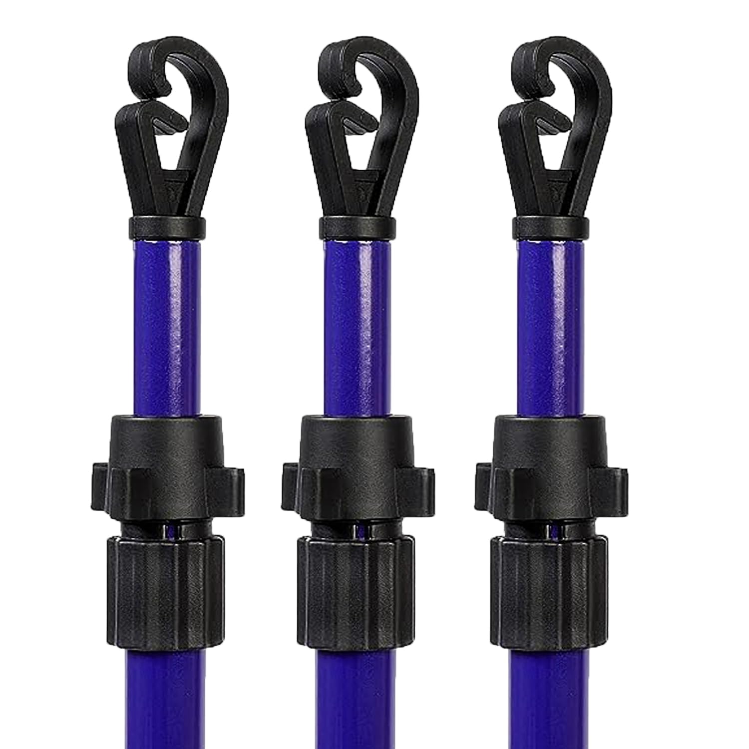 Sasons Blue Sasons® 3 X Heavy Duty Telescopic Clothesline Support Pole Washing Line Adjustable Prop Home Garden Clothing Line Laundry Support Extendable 2.5M/8.20Ft