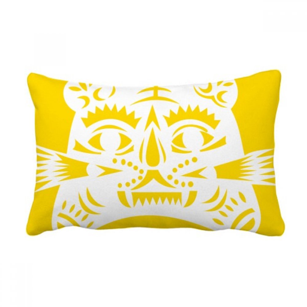 Coussin de tigre zodiaque chinois 40x60 cm multicolore pour decoration de canape de salon