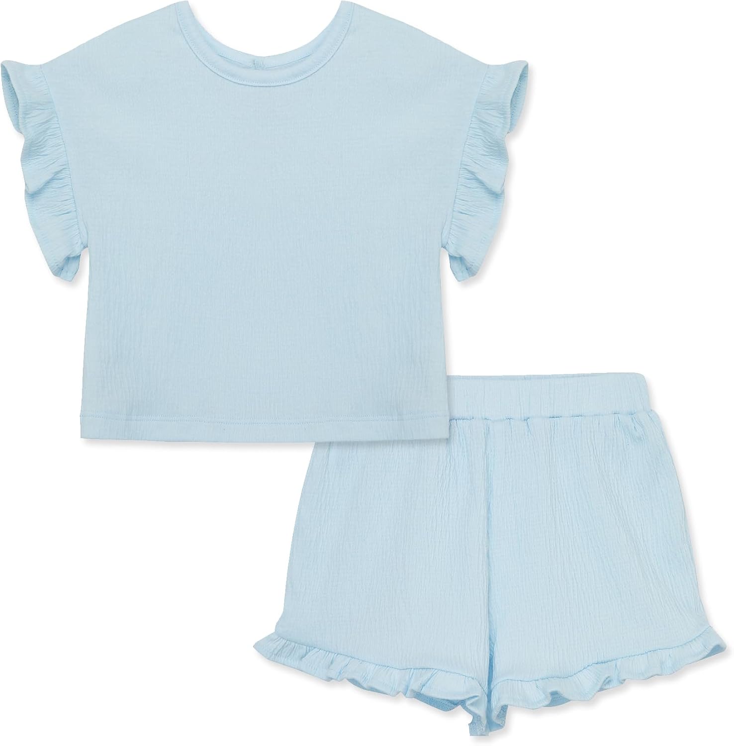 Little Me Simply Essential Solids 100% Organic Clothes for Baby Girls' 2-Piece Short Sets
