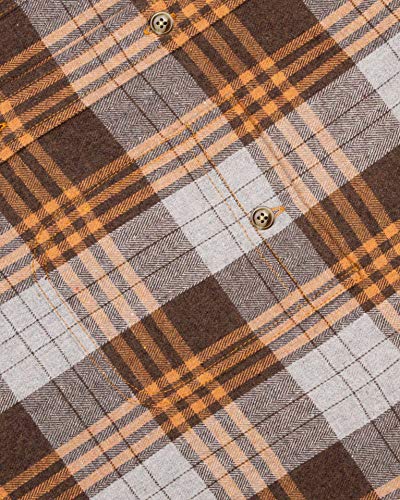Image of Alimens & Gentle Men's Button Down Regular Fit Long Sleeve Plaid Flannel Casual Shirts