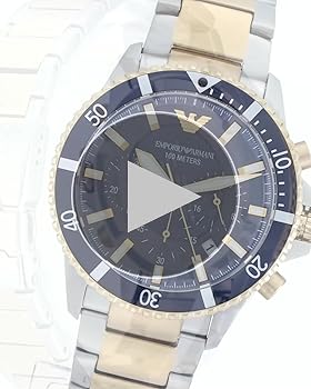 Amazon | Emporio Armani クロノグラフ ツートーン ステンレススチール