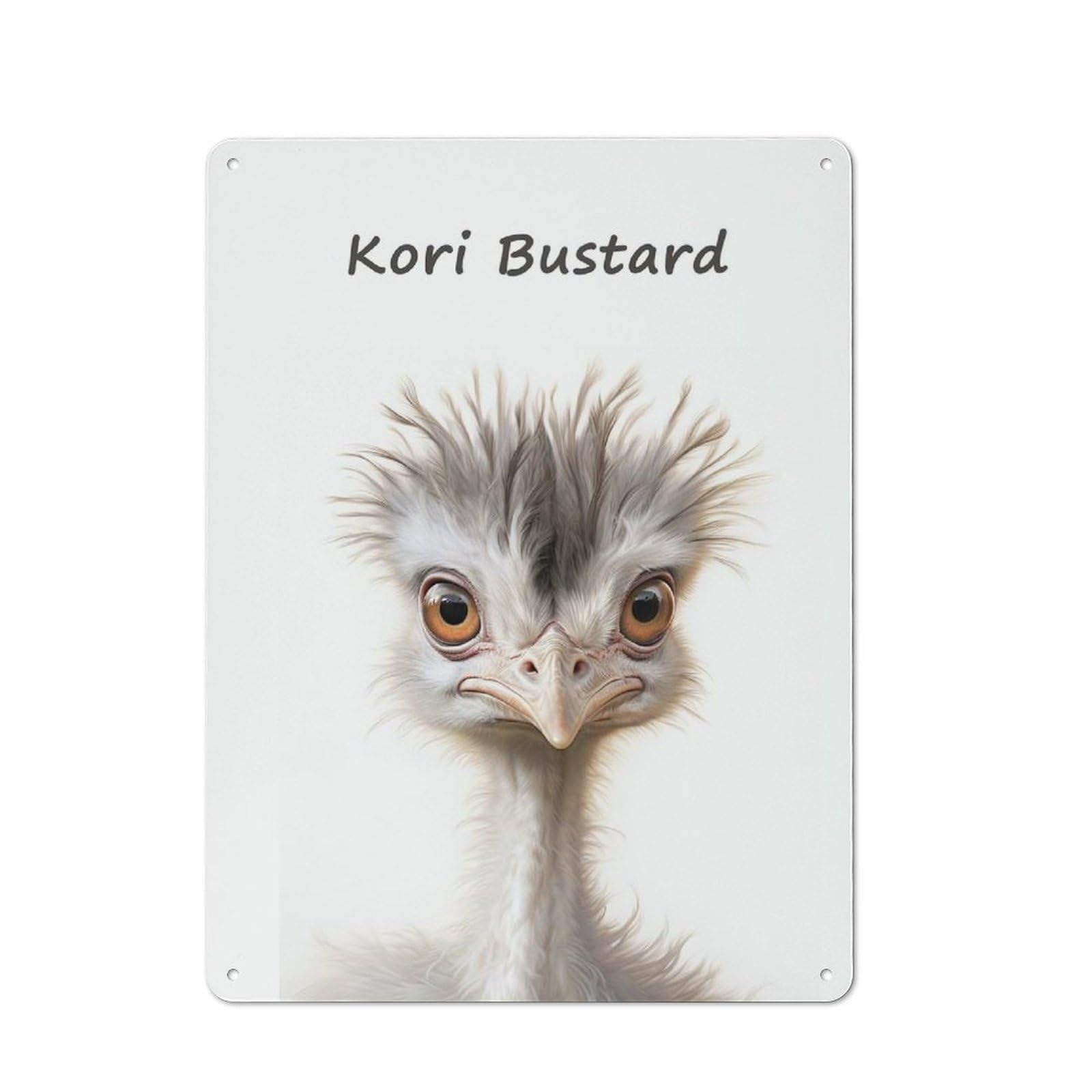 Junmoney Kori Bustard Safari Retro Metal Plaque 40X30cm For Garage Or Workshop, Housewarming Wall Decor For People Furnishing Garage And Workshop