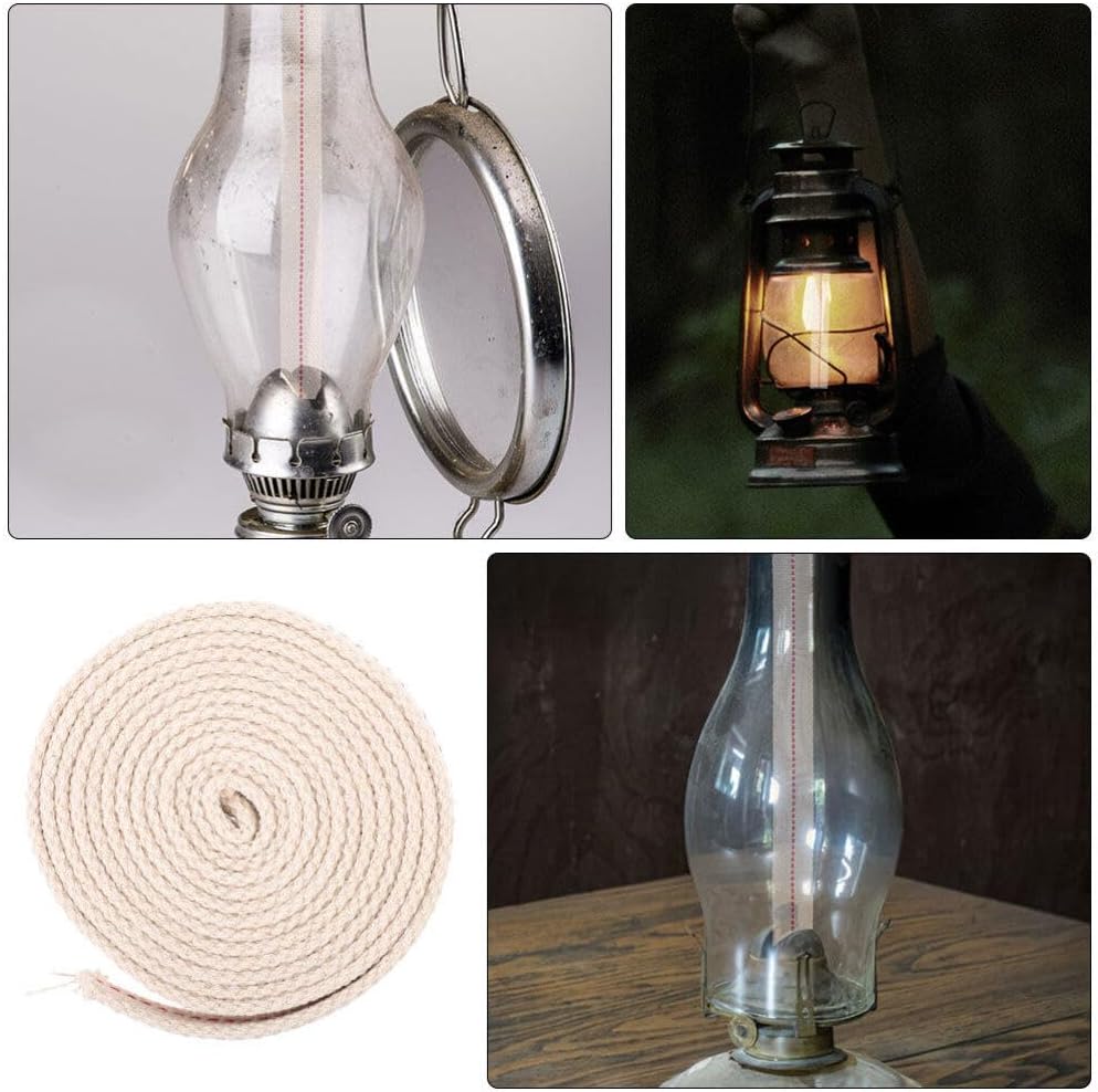 1roll Kerosene Lamp Wick Cotton Knitted Oil Lamp Replacement Wick Feet for Indoor Use Practical and Easy to Use