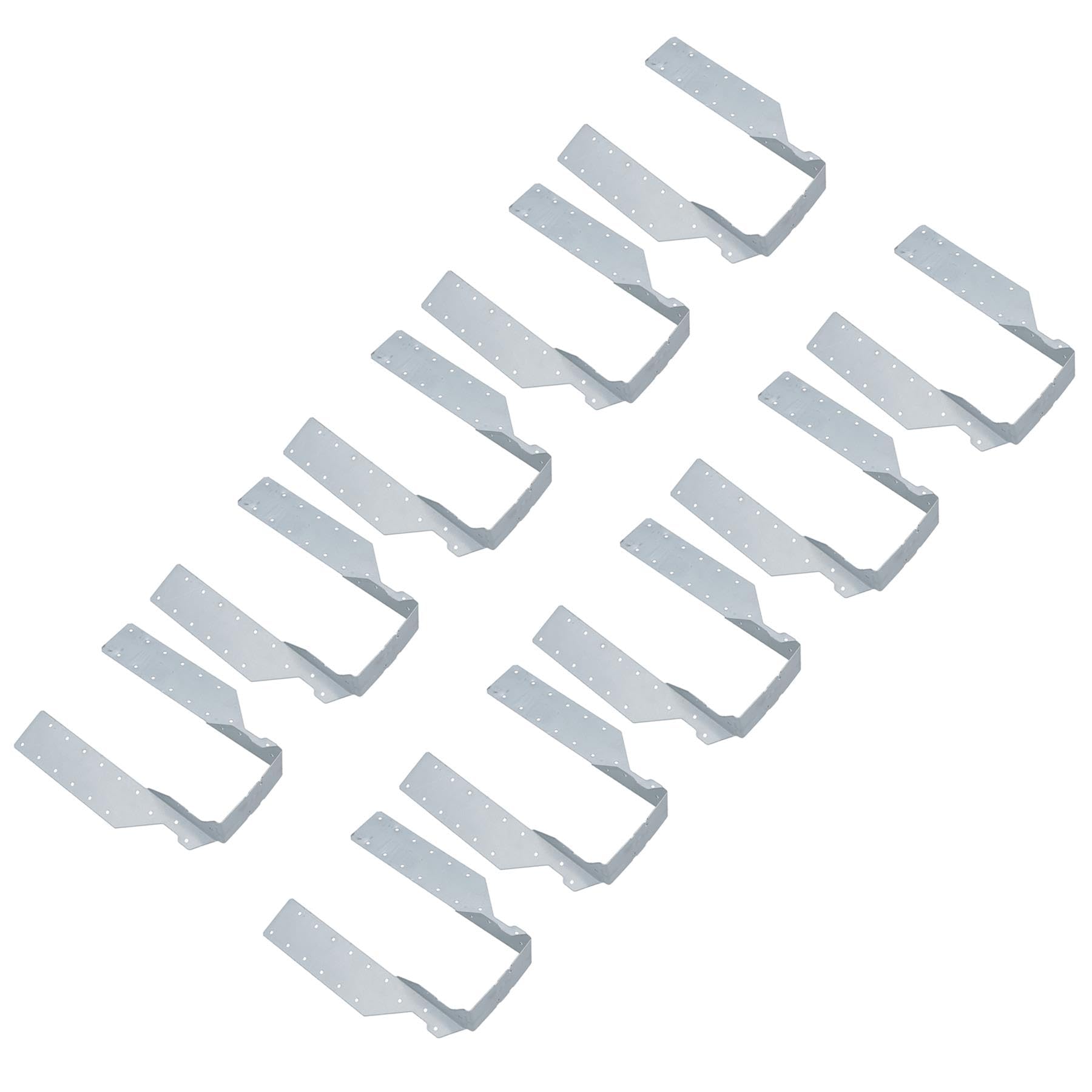 Ab Tools Silver Light Duty Timber Wood Joist Hanger 91Mm Galvanised Loft Beam Holder 10Pk