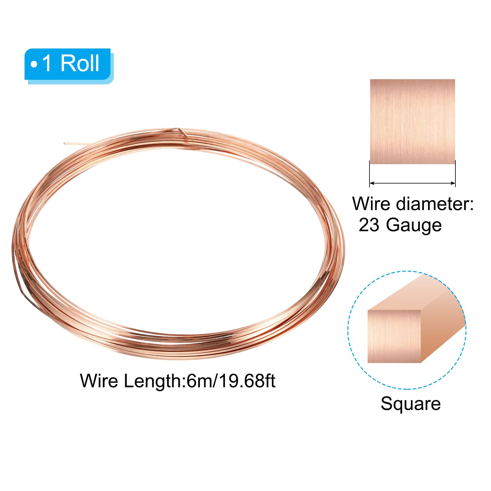 PATIKIL 99.9% Half Hard Copper Wire - Image 3