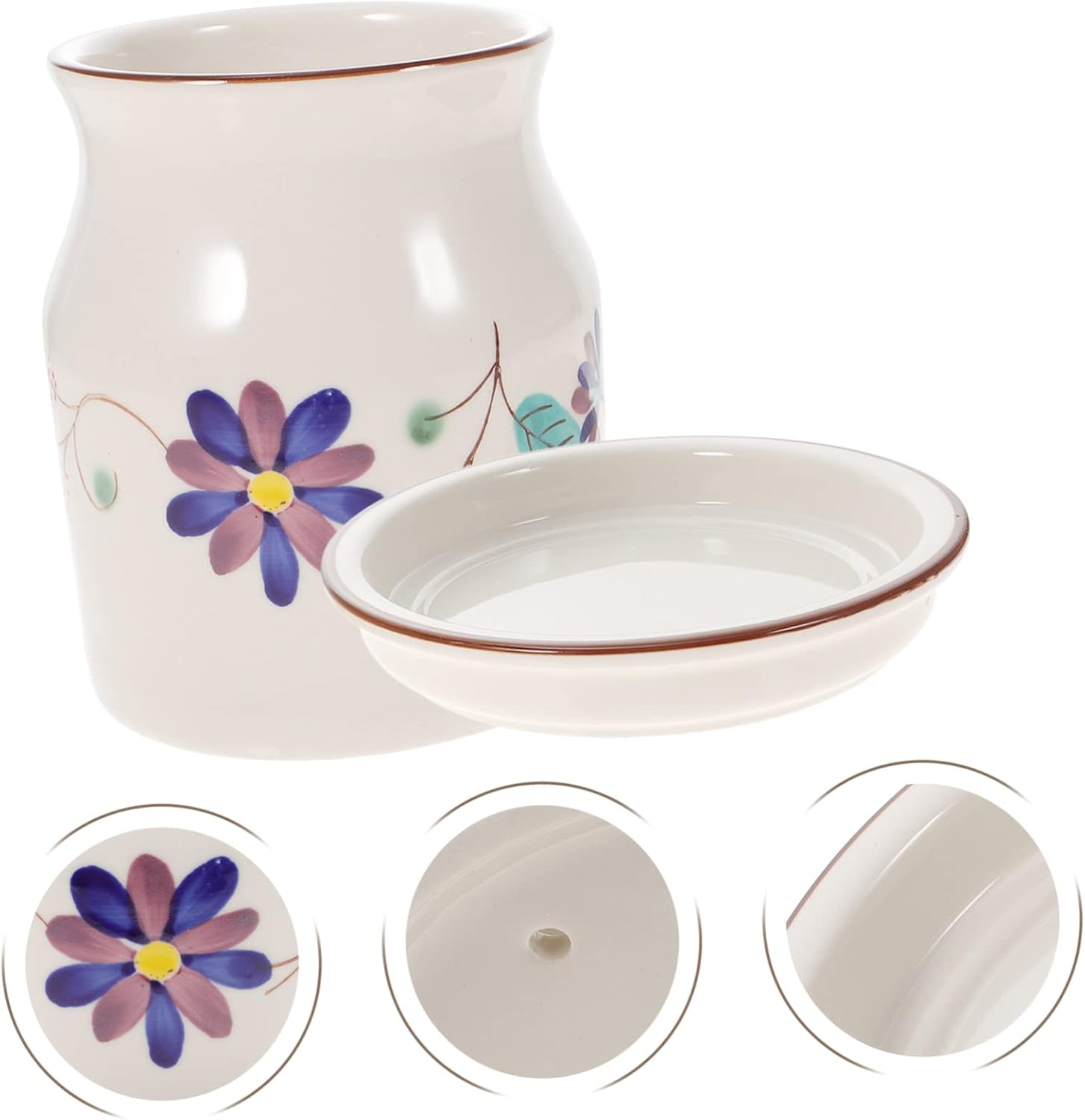 IMIKEYA Multi-function Ceramic Chopstick Holder for Kitchen Utensils Stylish Cutlery Organizer Drain Compact Design for Easy Storage Essential Kitchen Accessory