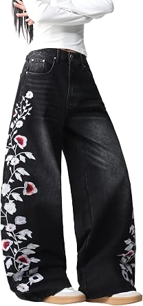 Baggy Jeans Women Wide Leg Pants Loose Trousers