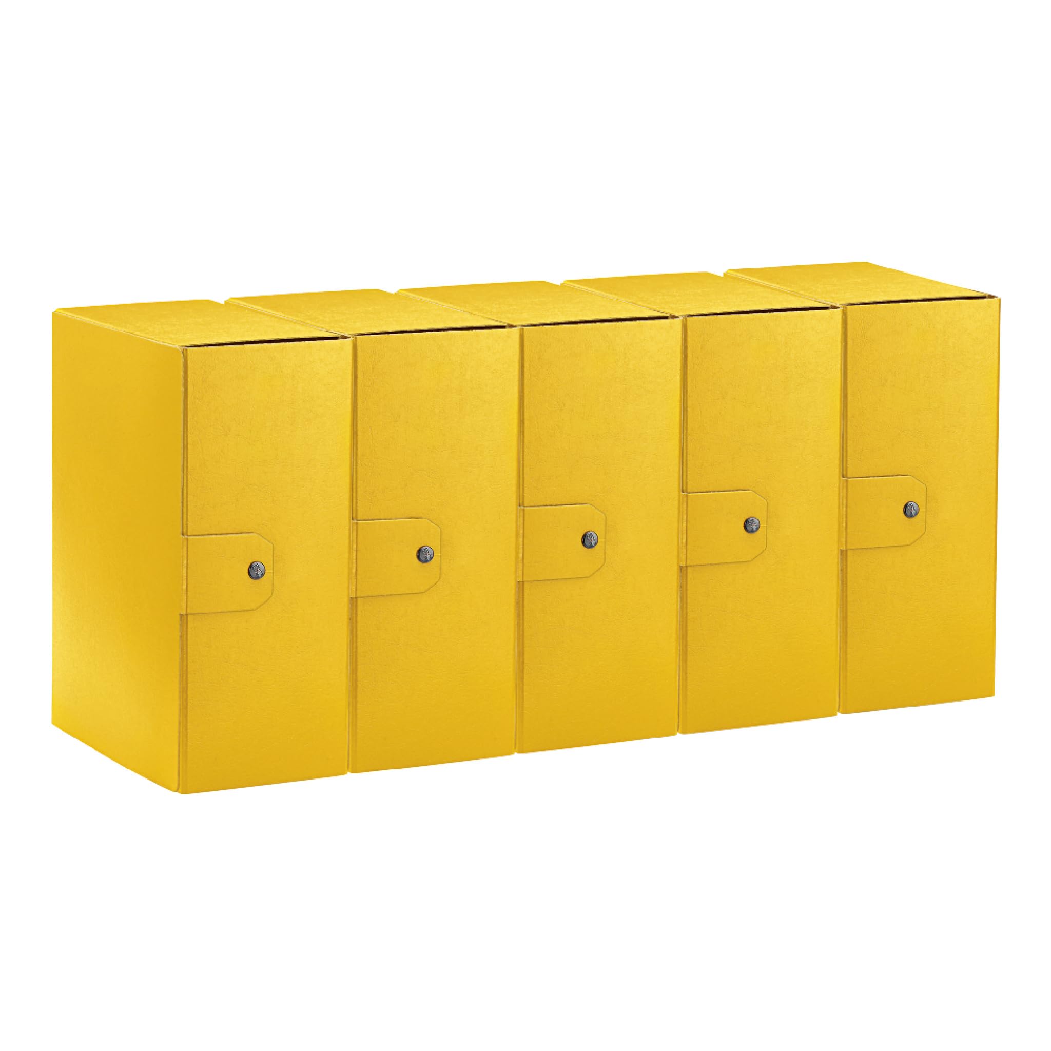 Esselte C35 EUROBOX 390335090 Project File Folder with Button Closure, 25 x 35 cm, Spine 15 cm, Yellow, Pack of 5