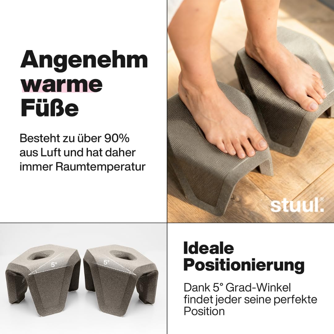 STUUL Toilettenhocker für Erwachsene - natürliche Hilfe bei Verstopfung, Hämorrhoiden & Darmbeschwerden - diskreter, moderner Klohocker - Klo & WC Hocker - Kackhocker für Erwachsene