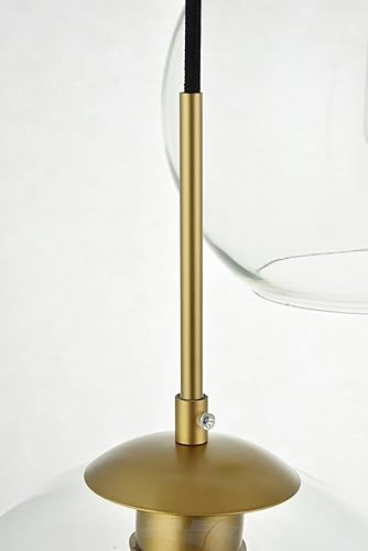 Miniatura 9 de Living District Baxter - Colgante negro de 3 luces con cristal transparente