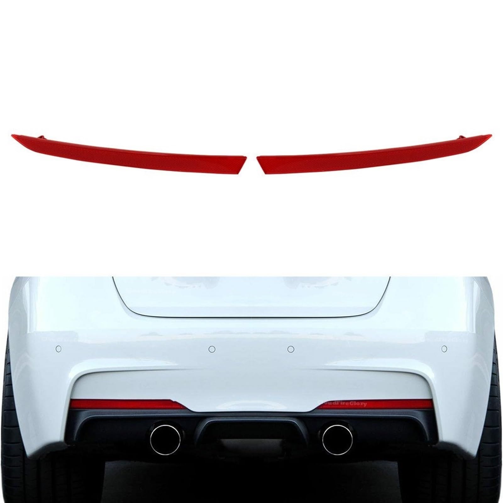 Piloto Trasero Coche Para BMW Serie 3 F30 F31 Para Sport 328i 335i 2012-1 par de reflectores de parachoques trasero izquierdo y derecho rojo 63147847165
