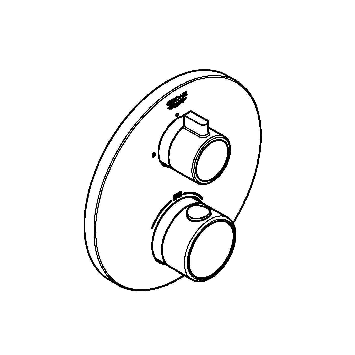 Grohe 24075000 Termostato de ducha monomando, cromado, 24075000