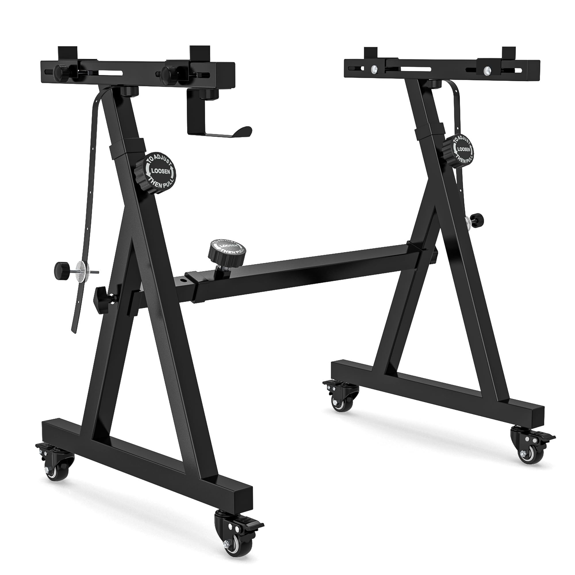 Vhffoso Keyboard Ständer,Tastatur für 54-88 Tasten, Keyboardständer breiten-/höhenverstellbar, faltbar, Klavierständer Z Form, E Piano Ständer,digital piano stand (Schwarz)