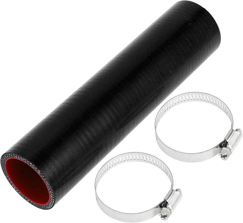 Mangueira de Silicone Reta X AUTOHAUX para Intercooler e Admissão 40 mm x 200 mm – Kit com 2 Abraçadeiras