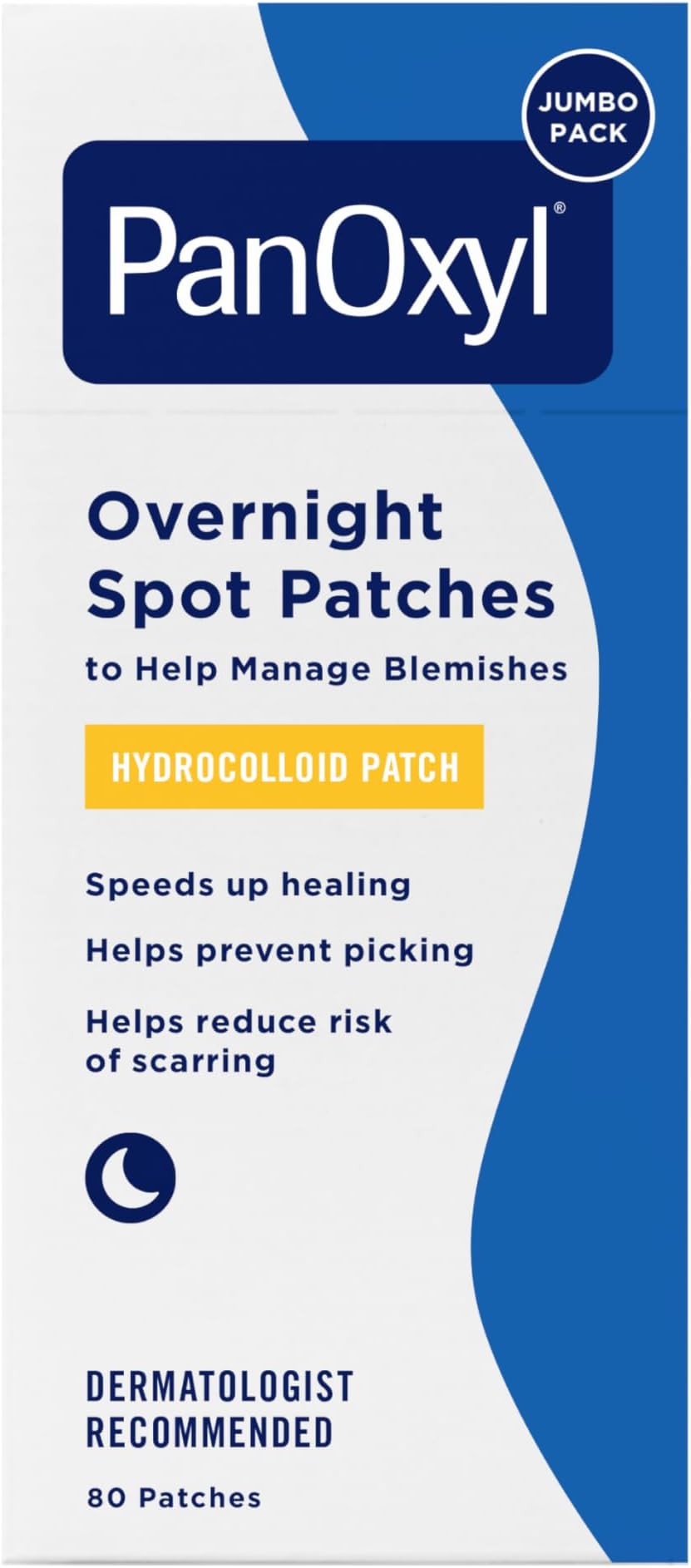 PM Overnight Spot Patches, Advanced Hydrocolloid Healing Technology, Fragrance Free, 80 Count