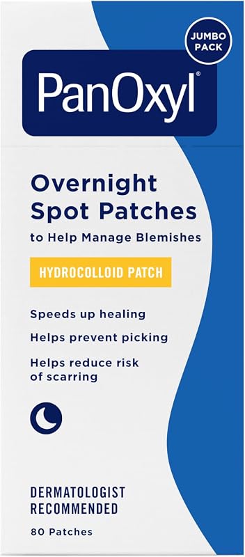 PanOxyl PM Tiras Hidrocoloides para Cuidados Localizados, Sem Fragrância, Pacote com 40