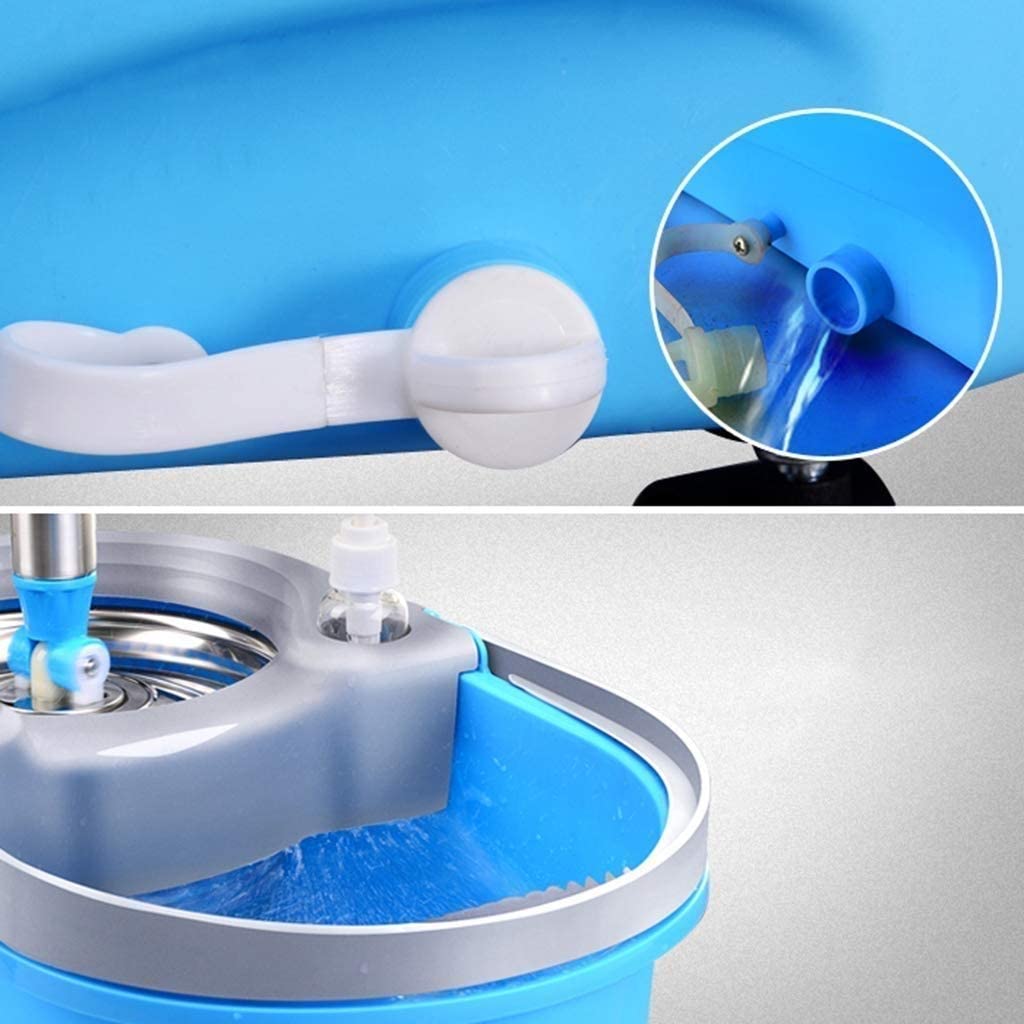 Cubo fregona Giratorio Giro automático 360 ​​° Cabezales fregona Microfibra Lavables máquina: Kit fácil Uso Almacenamiento más 4 Cabezales fregona