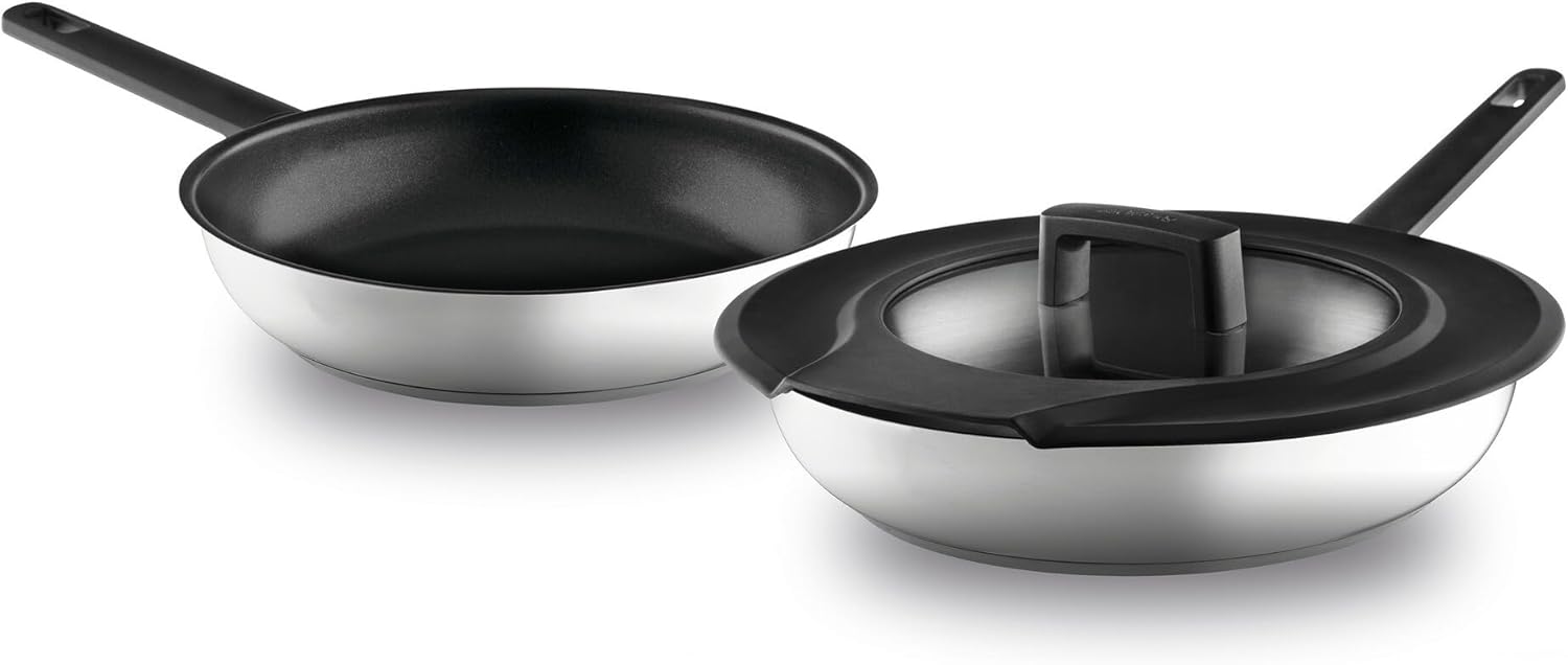 BergHOFF GEM 3Pc Stainless Steel Frying Pan Set