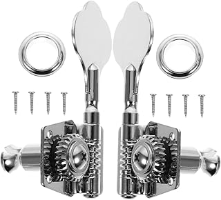 TEMKIN Electric Bass Tuners Guitar Knobs Electrc Guitar Tuner Guitar Vintage Open Gear Bass Tuners Tuning Peg Bass Tuning Pegs Bass Machine Heads Bass Head Tuners Manual Bass Winder 1 Set Tuners