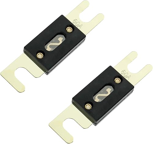 Miniatura 2 de BOJACK 2 unids 60A Clear Shell ANL Fuse Holder y 2 Pcs 60Amp 32 VDC ANL fusibles para sistema de audio y video