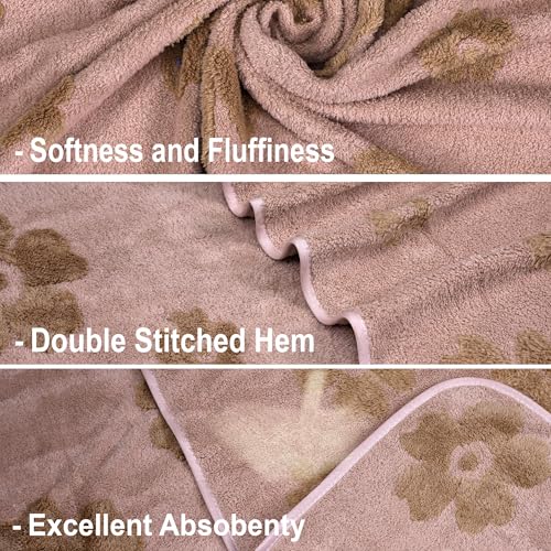 Image of Cortina Jacquard Towels for Bath 70 x 140 cm- 380 GSM Microfiber Bath Towels, Ultra Soft, Highly Absorbent & Quick Dry for Gym, Beach & Bathroom Towels for Men, Women & Kids Color : Pastel