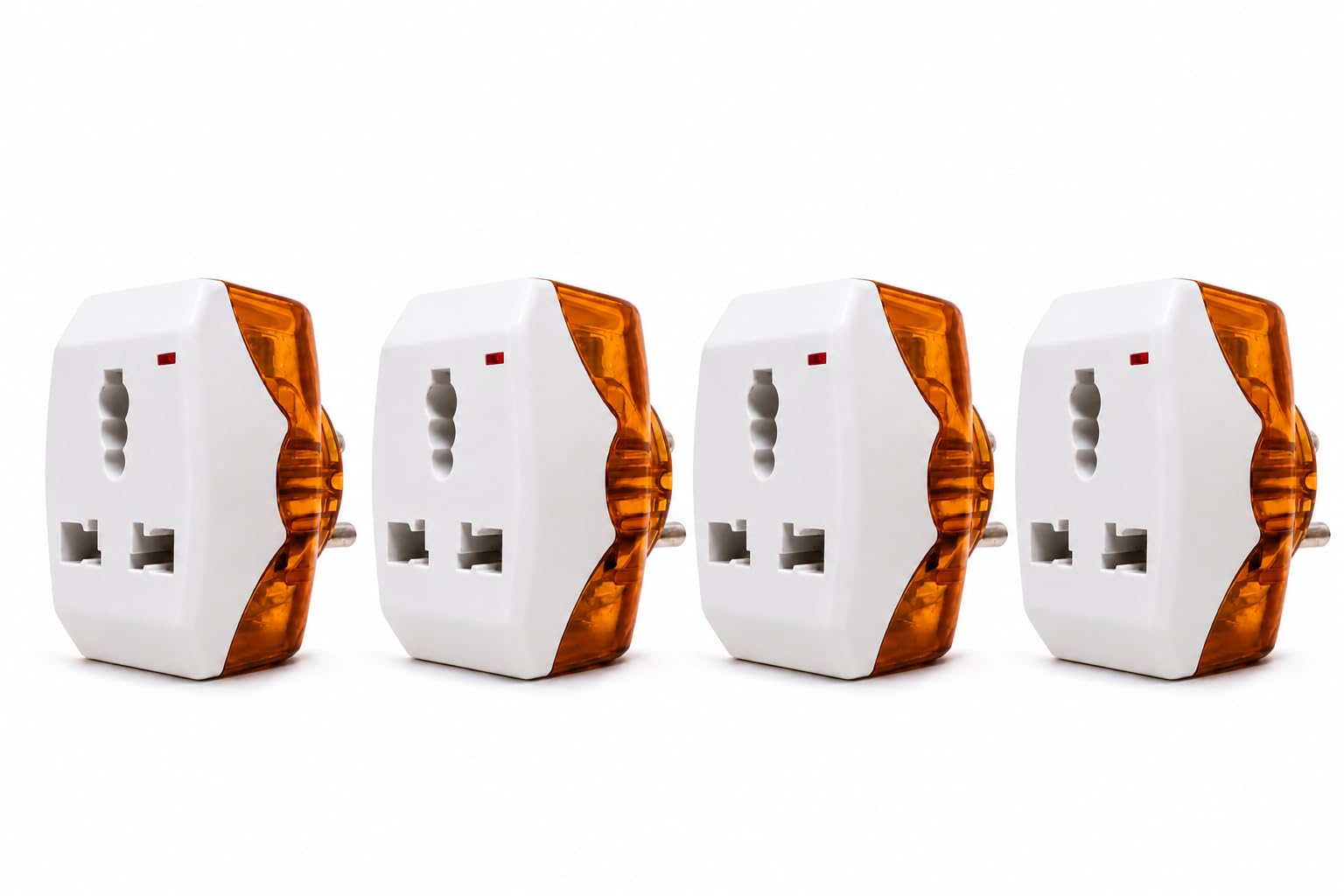 16A Universal 3 Pin Multi Plug Adapter, Heavy Duty Socket Converter for 2 Pin & 3 Pin Plugs, Power Adapter for Home Appliances, Office & Travel, White (Pack of 4)-image-4