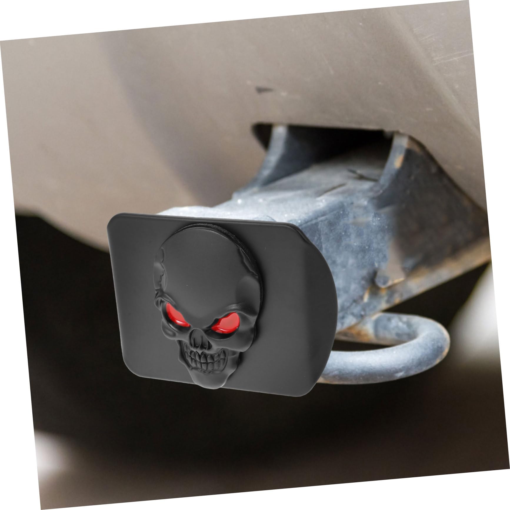 Gatuida Copertura Gancio Trailer in Metallo Design Teschio, Protezione Resistente per Camion e Auto, Facile Installazione per Evitare Pioggia e Detriti, Stile Unico alla Moda