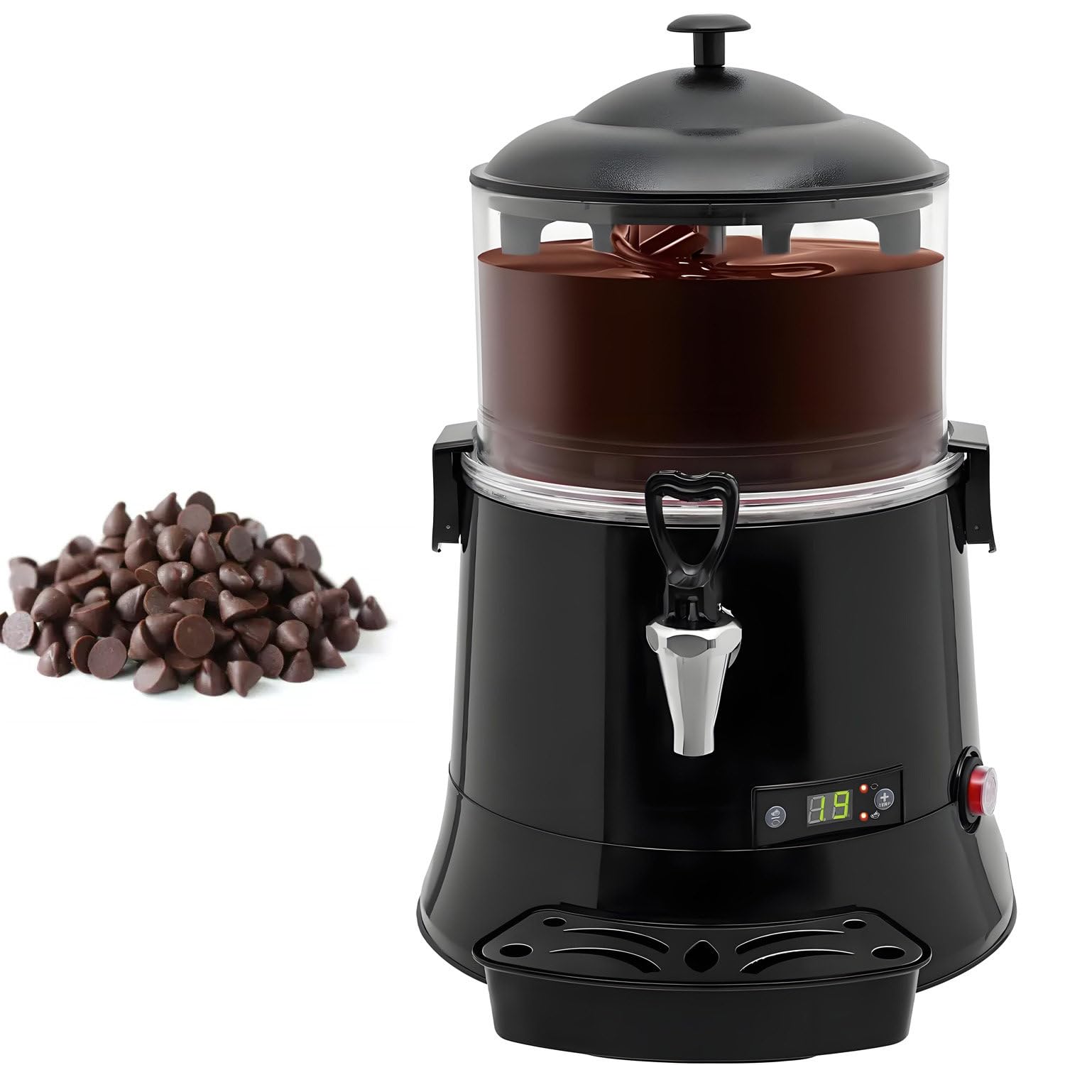 CelyToe 400W Electric Hot Cocoa Dispenser, One-Touch Control Black-5L