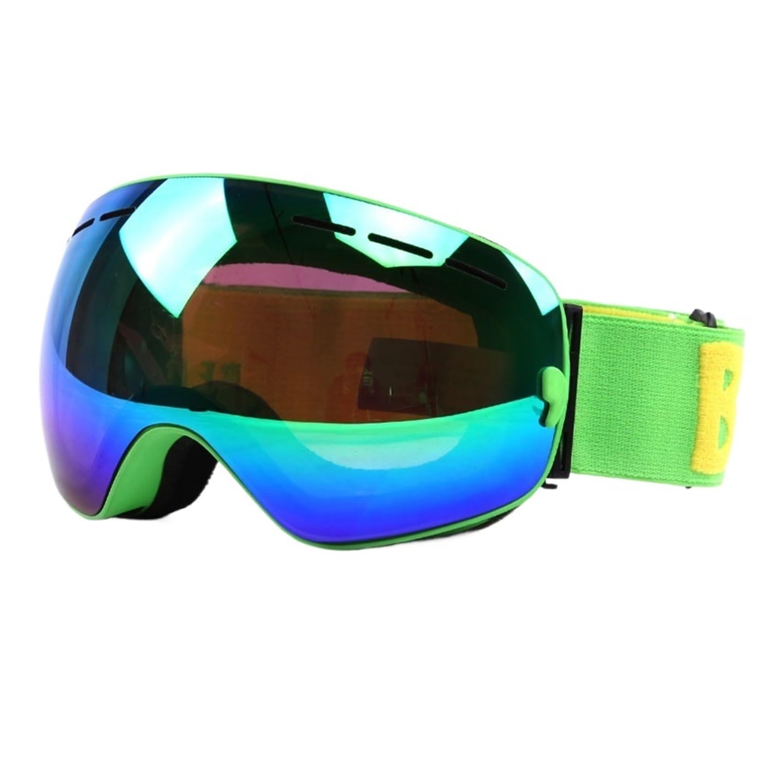 Gafas de esquí Gafas de esquí de doble capa UV400 - Gafas de esquí antiniebla esféricas con espejo para hombre y mujer Gafas de nieve 3100 + Estuche para lentes Gafas para exteriores (Color: Mar
