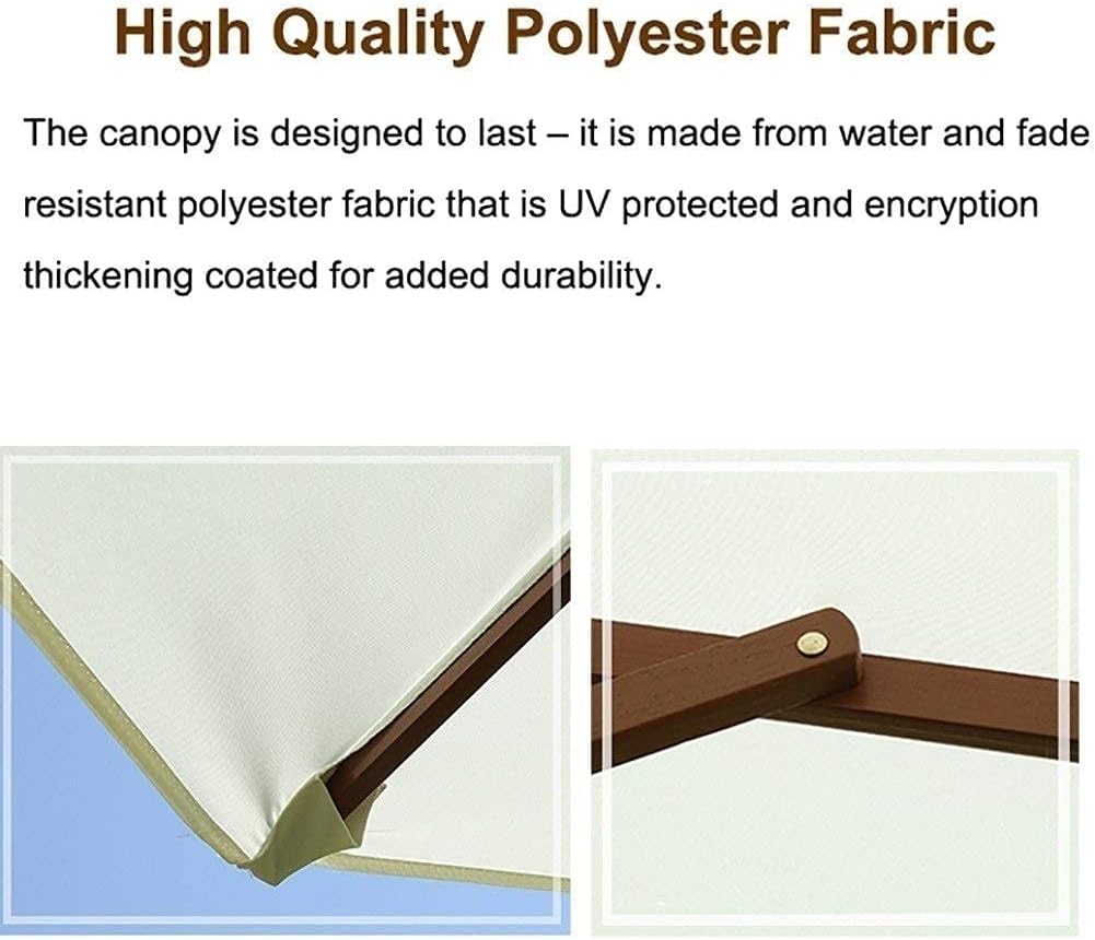 Parasol Umbrella Plant Shaded Umbrella, Black White Striped Patio Umbrella for Deck, Good, Tight, Water Repellent Weave Canopy Material, 9ft (Size : 9ft)