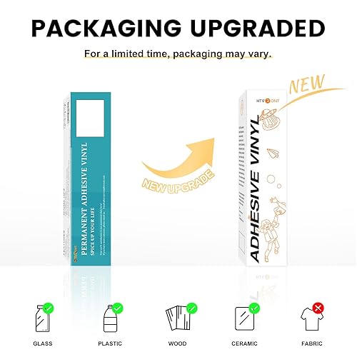 Miniatura 6 de HTVRONT Vinilo permanente blanco  Hojas de vinilo adhesivo blanco mate de 12 pulgadas x 50 pies compatibles con cortadoras Cricut, Silhouette y Cameo