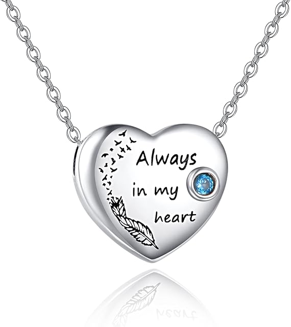 praymos Urn Necklace for Ashes 925 Sterling Silver Bee/Heart/Paw Print/Waterdrop/Football/Infinity/Celtic Knot Cremation Keepsake Pendant Memorial Jewellery for Women Men Human Pet