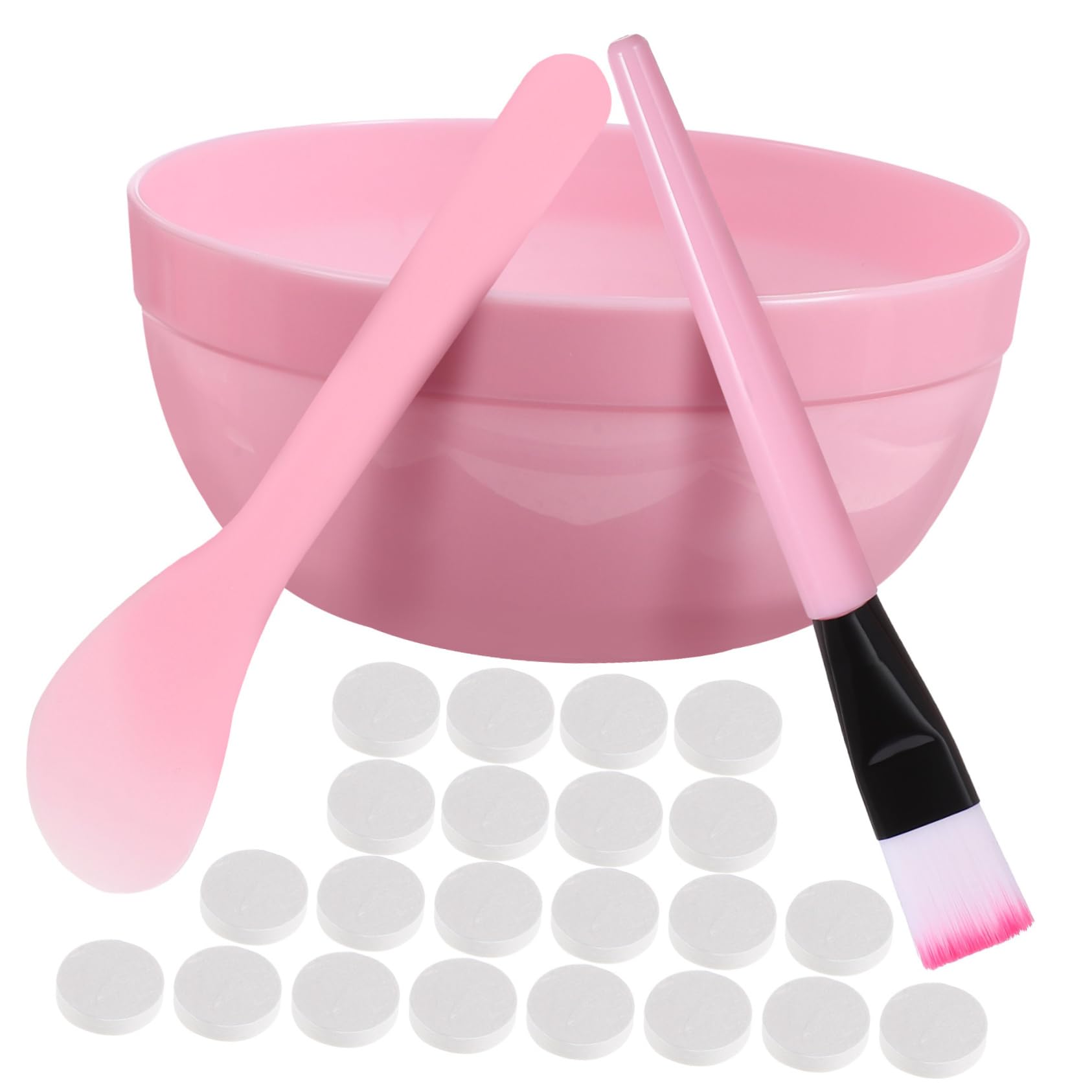 FRCOLOR Compressed Facial Mask Tool Kit Mask Bowl Set Brush Gentle Diy Mask Application Tool Skincare Tool for Women