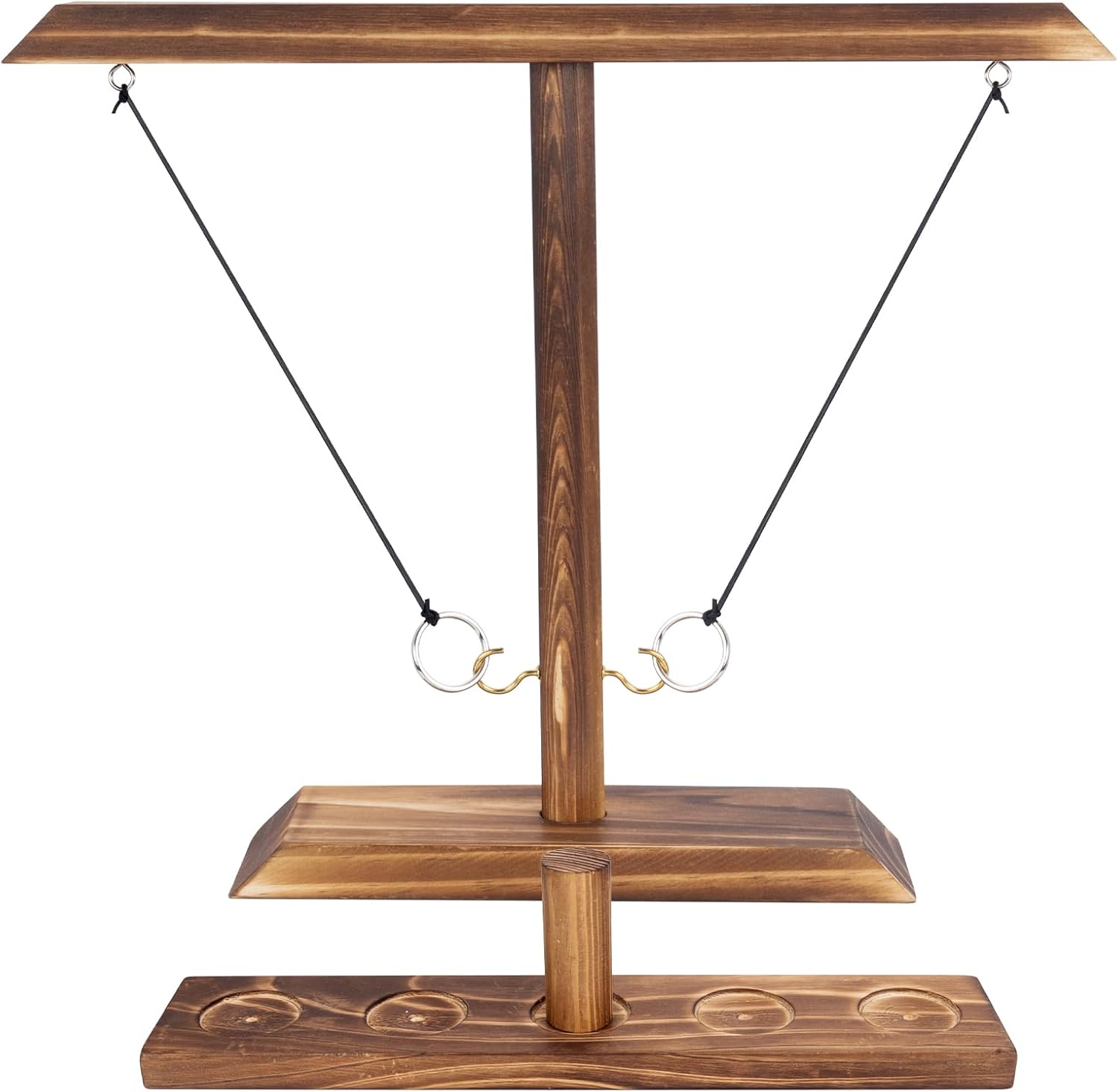 Large Ring Toss Game for Adults – Durable Hook and Ring Game for Parties, Yard, Indoor and Outdoor Fun – Wooden Ring Hook Tossing Game for Adults