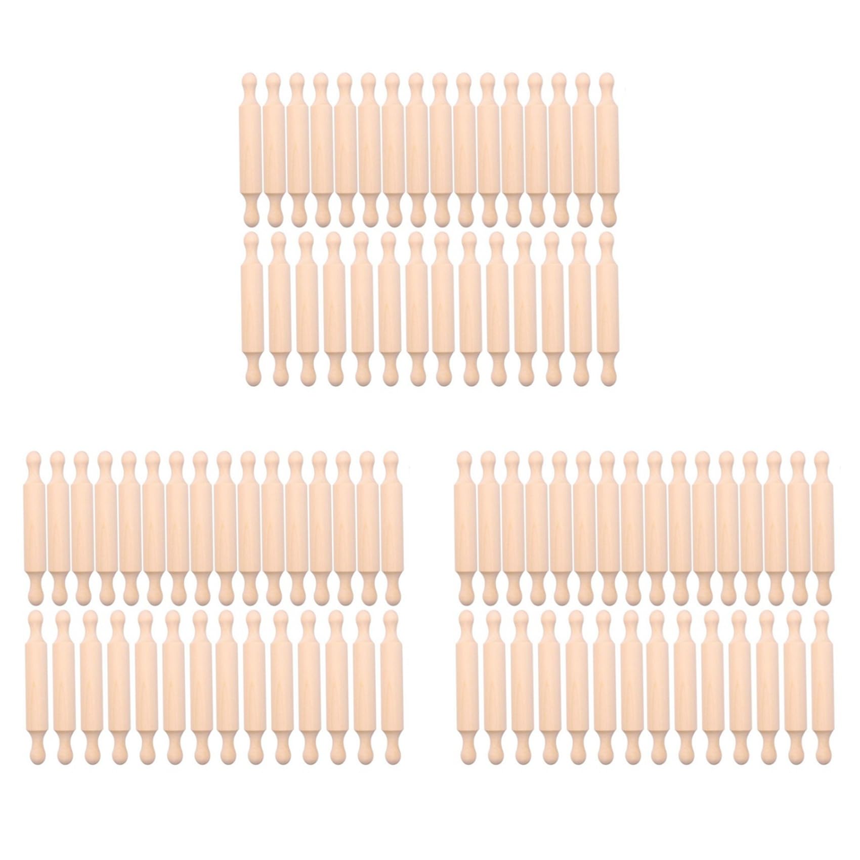 60 Piezas Mini Rodillo de Madera 6 Pulgadas de Rodillo de Cocina para Hornear Rodillo de Masa de Madera Pequeño para Niños Fondant