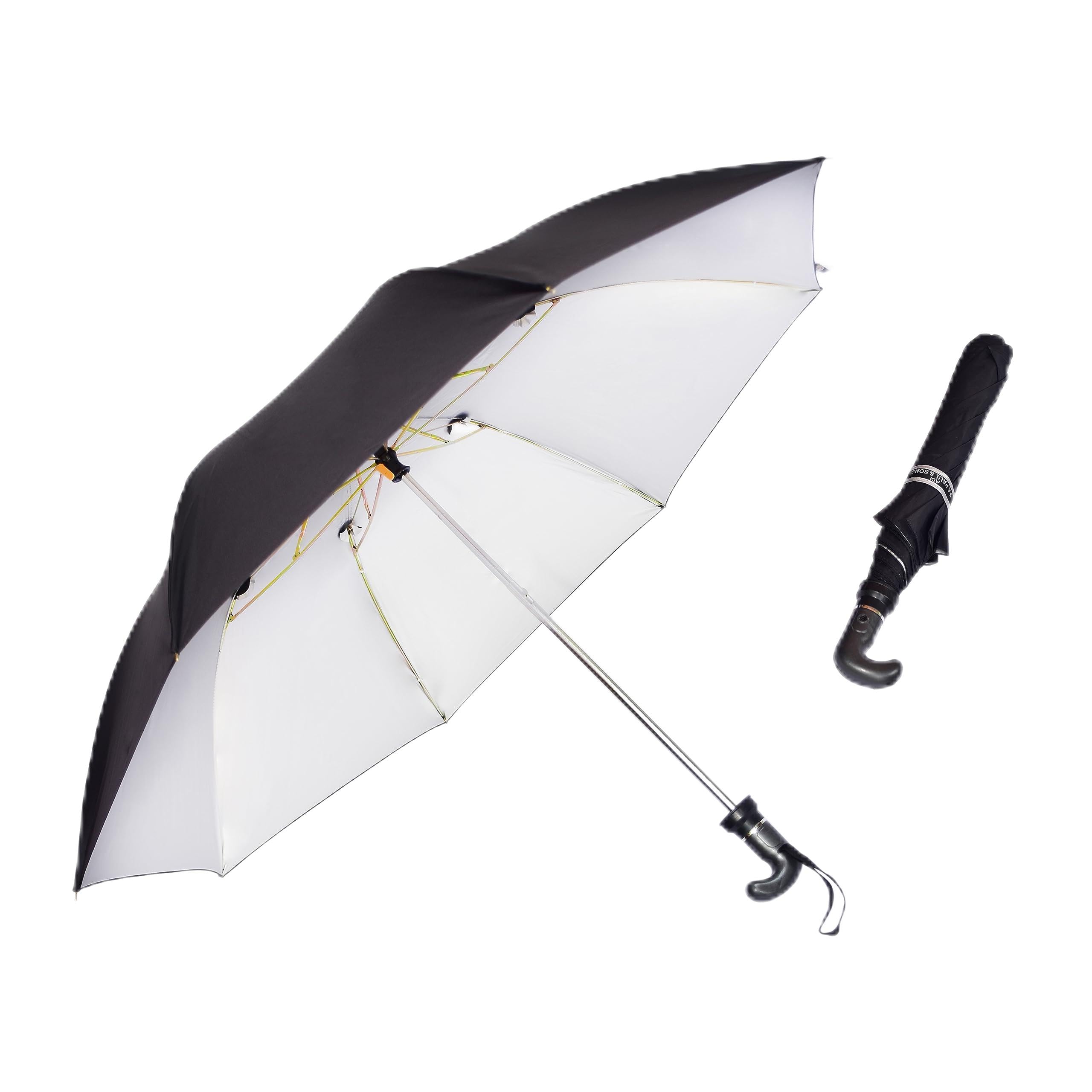 adi k.c. paul & sons RICO 3 FOLD Umbrella for men & women | 3 fold umbrella for women | KC Paul Umbrella | KC Paul Umbrella | Office Umbrella for women (Black, Silver)-picture-27