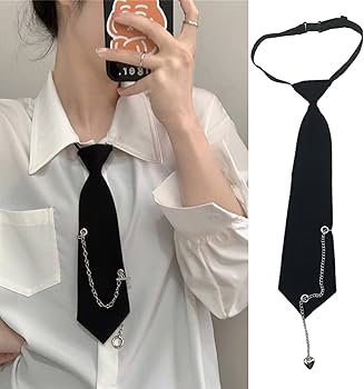 Amazon.co.jp: ゴシックネクタイ女性男性パンクメタルチェーンタッセル