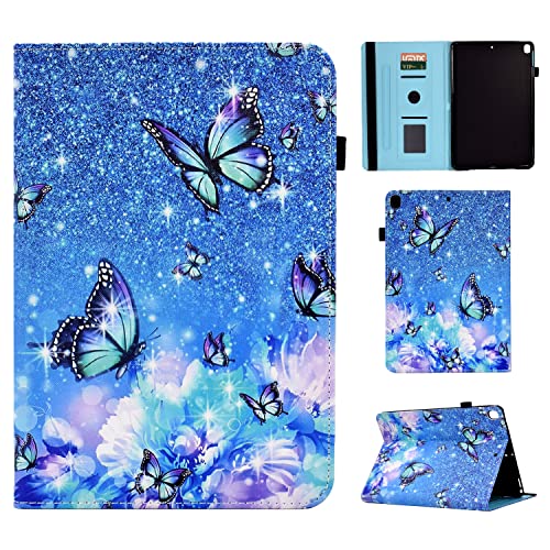 Vaitasy Custodia per iPad 9/8/ 7 Generazione iPad 10.2 (2021/2020/ 2019) iPad Air 10.5' 2019, Supporto Pieghevole con Auto Svegliati/Sonno Cover per iPad 10.2 - Farfalla