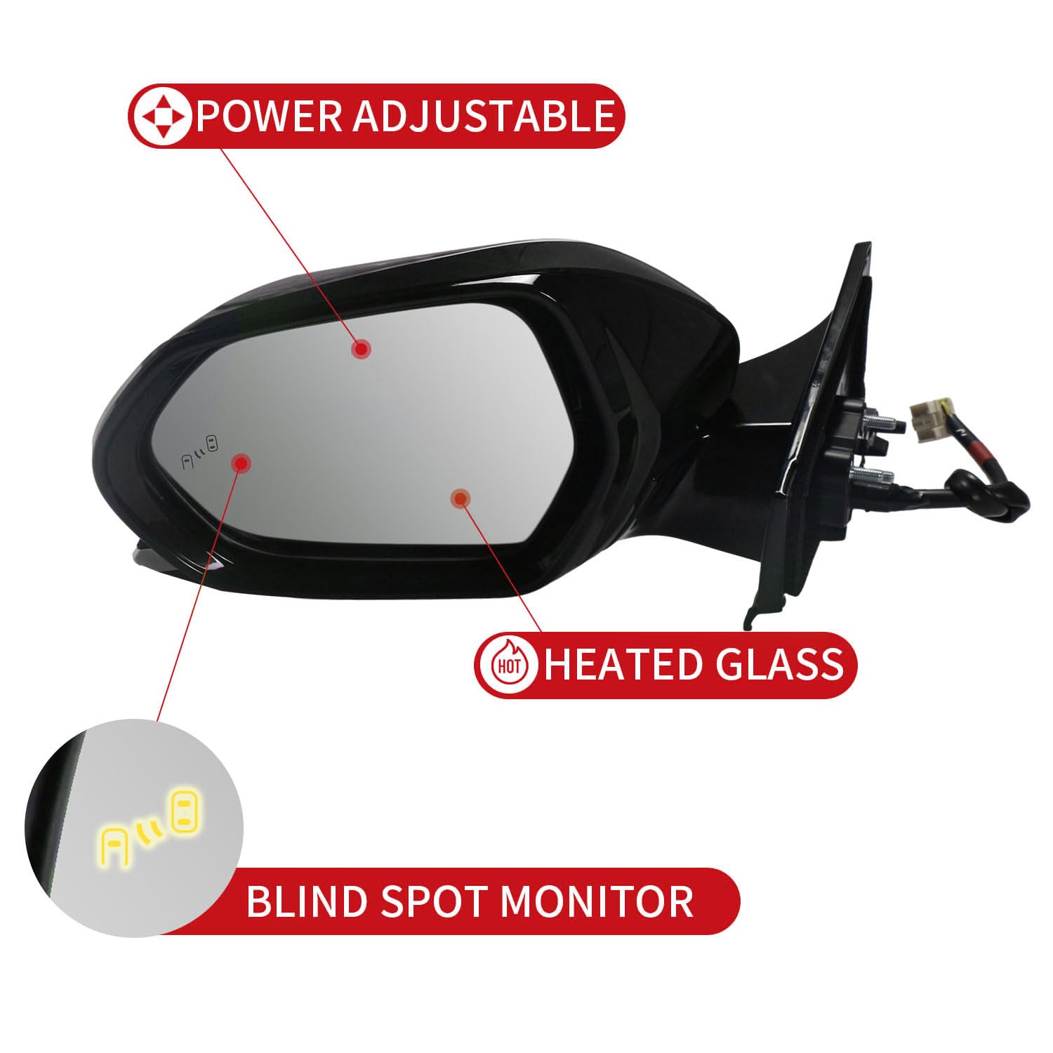 Amazon.com: Marretoo for TOYOTA PRIUS Side Mirror Assembly 2016  