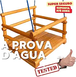Cadeirão de Balanço Grande Infantil em Madeira Reforçado Premium Certificado pelo Inmetro