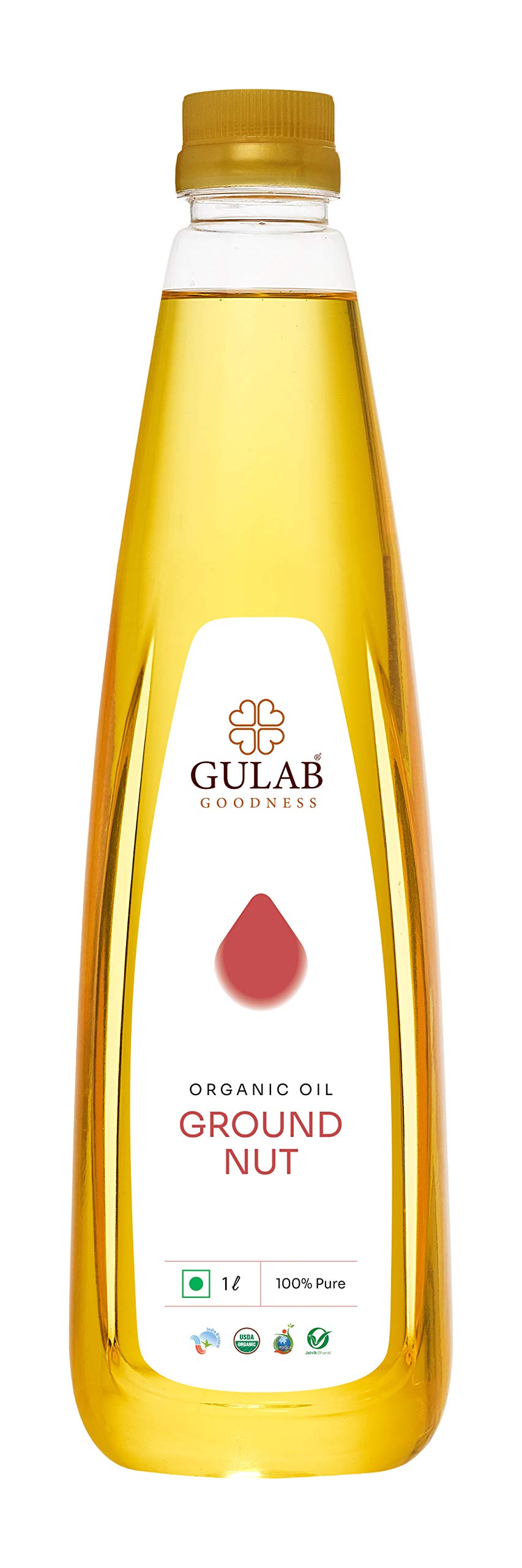 Gulab Organic Filtered Groundnut Oil/Peanut Oil - 1 Litre (B08QFVBZTT) Amazon Price History, Amazon Price Tracker