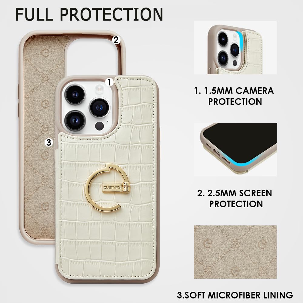 Amazon.co.jp: CUSTYPE iPhone 14 Pro用携帯電話ウォレットケース