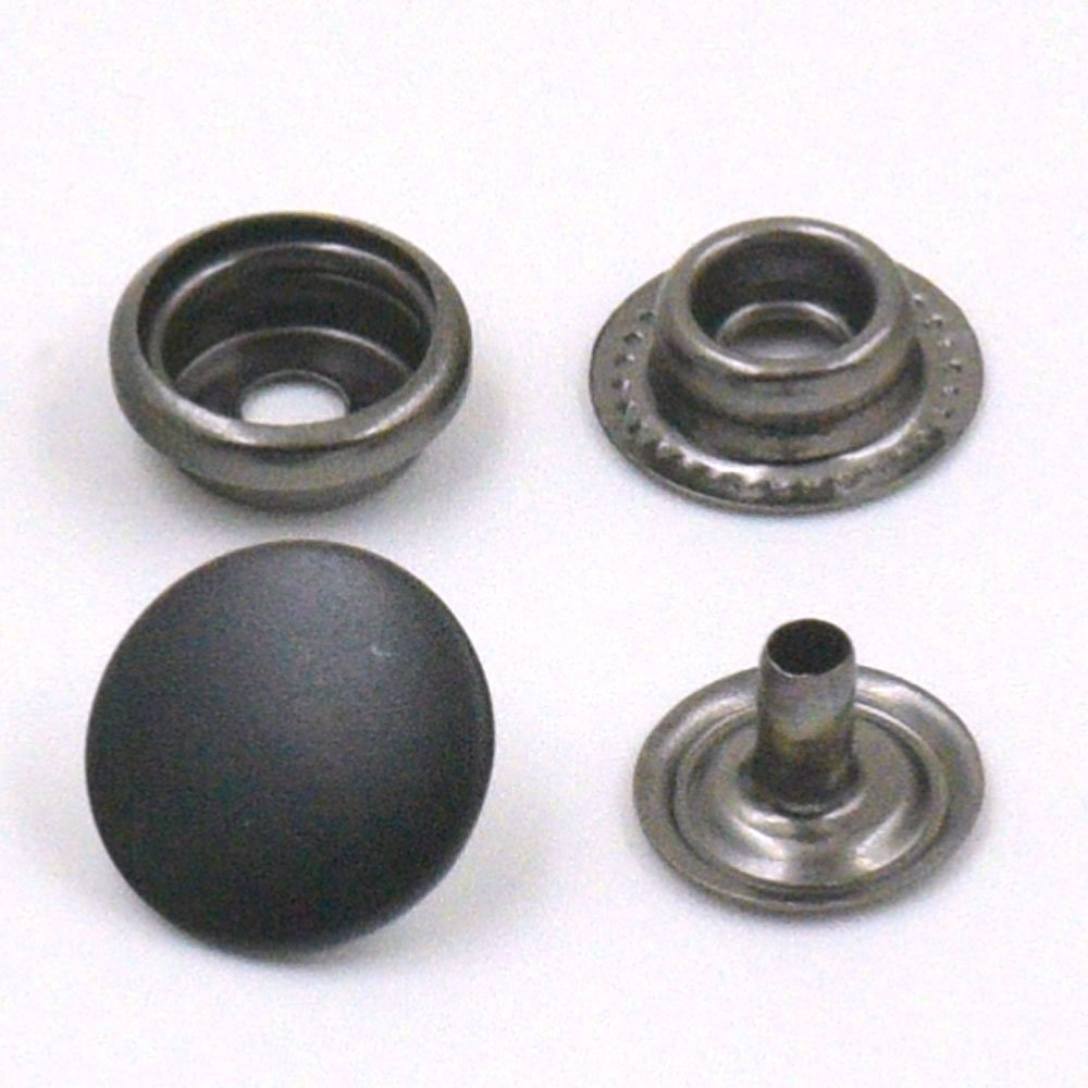 150 Sets Rapid Rivet Button 15mm 5/8" Snaps Fasteners Black Pain Leather Craft