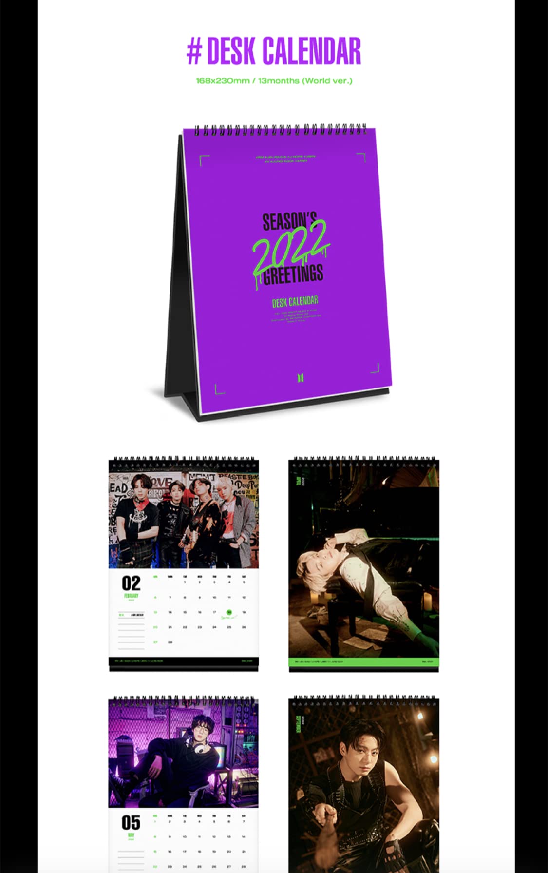 BTS 2022 SEASON'SGREETINGS kalendarz biurkowy + pamiętnik +