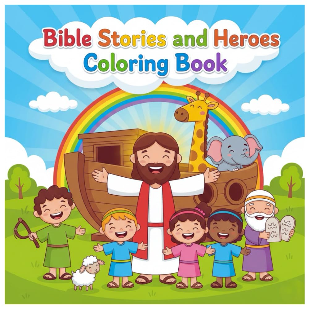 Bible Stories and Heroes Coloring Book