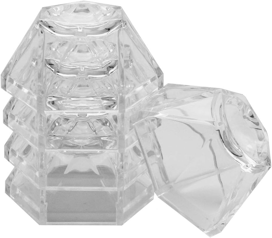Sovenny 5 Pieces Acrylic Hexagon Display Stand Holder for