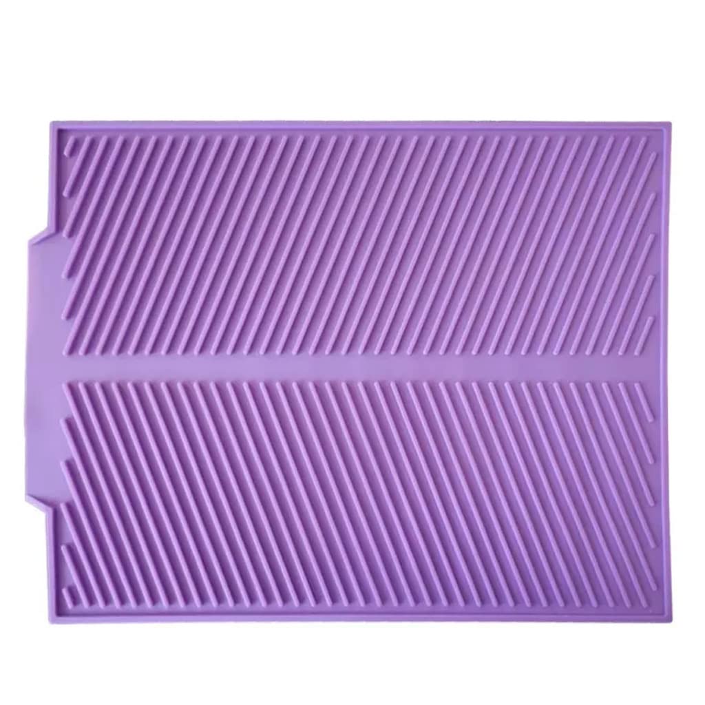 Tapis de séchage de cuisine en silicone violet XMING taille S