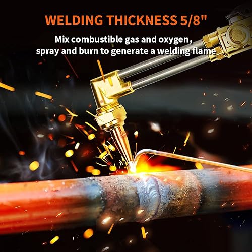 Miniatura 6 de TOAUTO Antorcha de corte resistente, mango de antorcha de soldadura de oxígeno propano y accesorio de corte con punta de propano